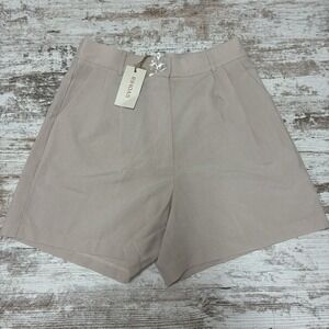 Rihoas Apricot High Rise Wide Leg Shorts‎ Size M Mom Shorts Casual Preppy